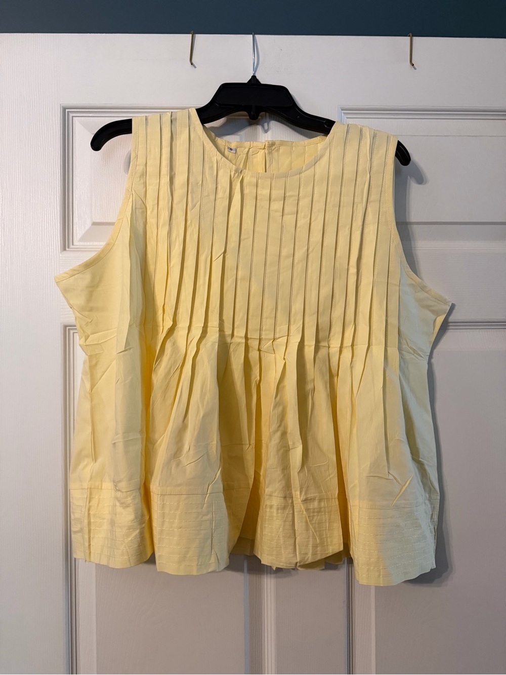 NWOT! Women’s Pleated Sleeveless Top - Pale Yellow